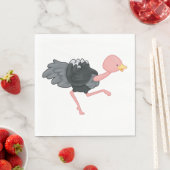 Serviette En Papier Ostrich Running (En situation)