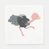 Serviette En Papier Ostrich Running (Devant)