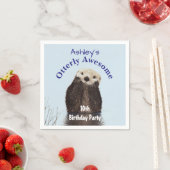 Serviette En Papier Otter de fête d'anniversaire absolument stupéfiant (En situation)