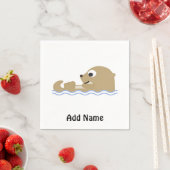 Serviette En Papier Otter flottante mignonne (En situation)