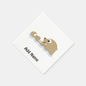 Serviette En Papier Otter flottante mignonne (Coin)
