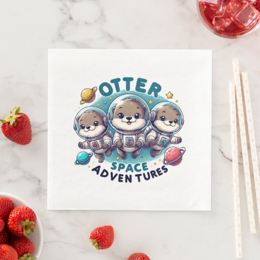 Serviette En Papier Otter Space Adventures (En situation)