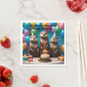 Serviette En Papier Otter Triplets Otterly Adorez Vous Anniversaire Fê (En situation)