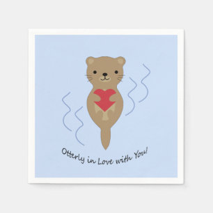Serviette En Papier Otterly à Love with You Otter
