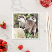 SERVIETTE EN PAPIER OTTERS (En situation)