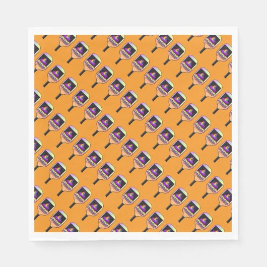 Serviette En Papier Où est The Pickleball Orange (Devant)