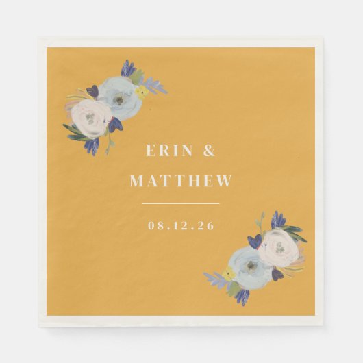 Serviette En Papier Où l'amour grandit Mariage (Devant)