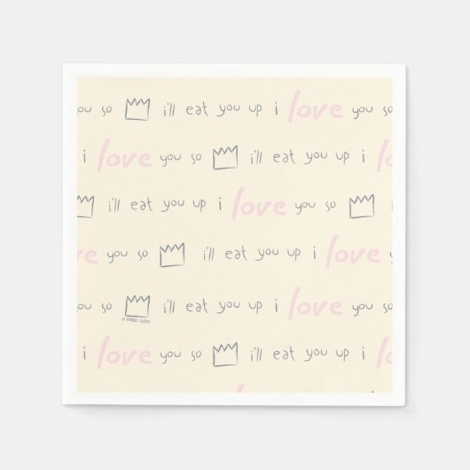 Serviette En Papier Où les choses sauvages citent le Motif (Devant)