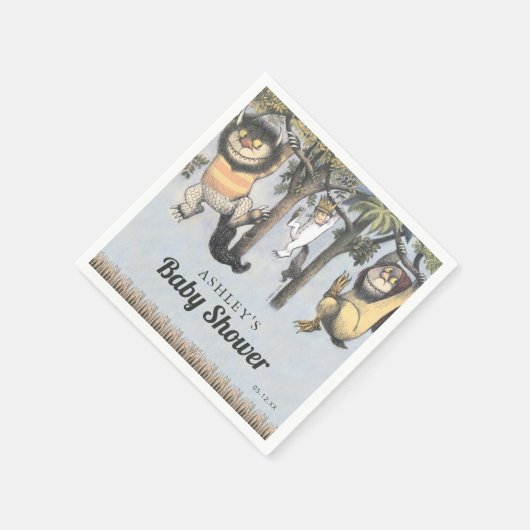 Serviette En Papier Où les choses sauvages sont Baby showers (Coin)