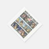 Serviette En Papier Où Les Choses Sauvages Sont Des Scènes (Coin)