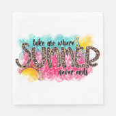 Serviette En Papier Où l'été ne finit jamais papier serviette (Devant)