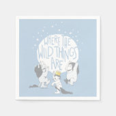 Serviette En Papier Où Sont Les Choses Sauvages | Lune et étoiles (Devant)