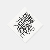 Serviette En Papier Où sont les choses sauvages | manuscrit (Coin)