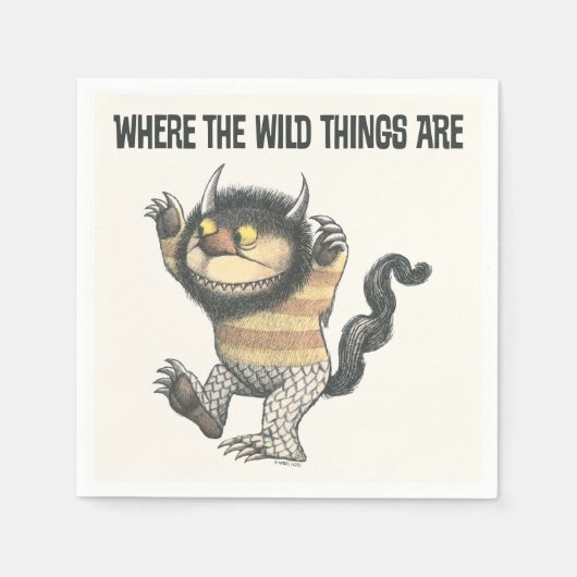 Serviette En Papier Où sont les choses sauvages | Wild Thing (Devant)