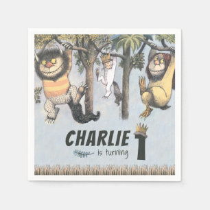 Serviette En Papier Où sont les monstres ? 1er Anniversaire 