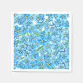 Serviette En Papier Oublie-moi pas l'aquarelle (Devant)