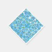 Serviette En Papier Oublie-moi pas l'aquarelle (Coin)