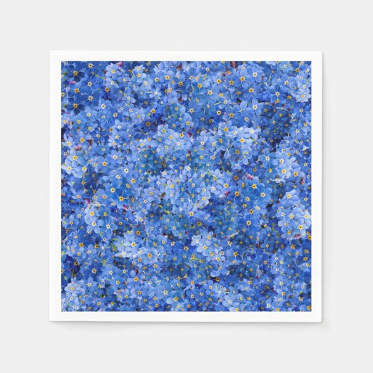 Serviette En Papier Oublie-moi pas Motif de fleurs (Devant)