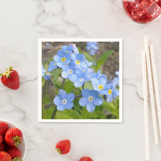 Serviette En Papier Oublie-moi pas Napkin (En situation)