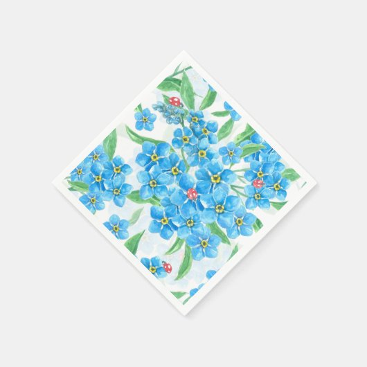 Serviette En Papier Oublie-moi pas un motif sans soudure (Coin)