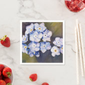 SERVIETTE EN PAPIER OUBLIER-ME-NOTS PAPIER FLEURS NAPKINS (En situation)