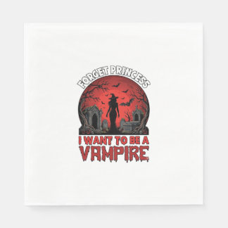 Serviette En Papier Oublier Princesse Veut être Vampire Halloween_1