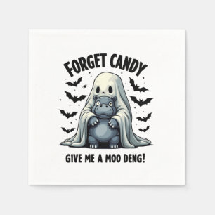Serviette En Papier Oubliez Candy Donnez-Moi Moo Deng Halloween Ghost