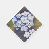 SERVIETTE EN PAPIER OUBLIEZ-MOI PAS LE MONOGRAMME FLOWER PARTY (Coin)