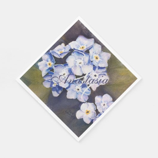 SERVIETTE EN PAPIER OUBLIEZ-MOI PAS LE MONOGRAMME FLOWER PARTY (Coin)