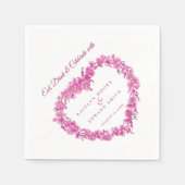 Serviette En Papier Oubliez-moi pas mariage d'art rose blanc (Devant)