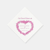 Serviette En Papier Oubliez-moi pas mariage d'art rose blanc (Coin)