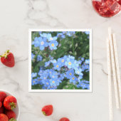 Serviette En Papier *Oubliez-Moi-Pas* Serviettes De Cocktail (En situation)