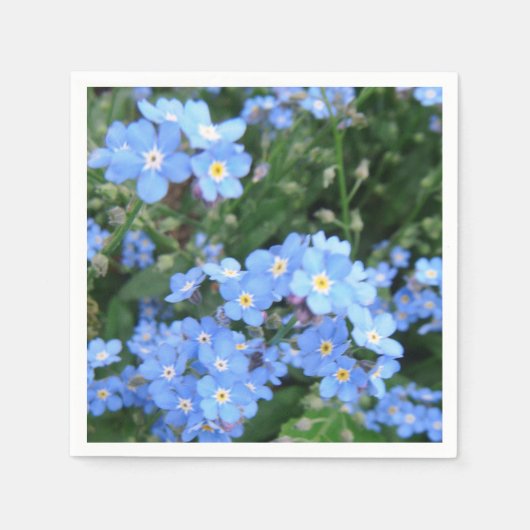 Serviette En Papier *Oubliez-Moi-Pas* Serviettes De Cocktail (Devant)