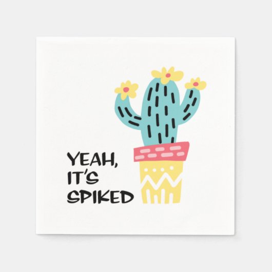 Serviette En Papier Oui, c'est des serviettes de cocktail Spiked (Devant)