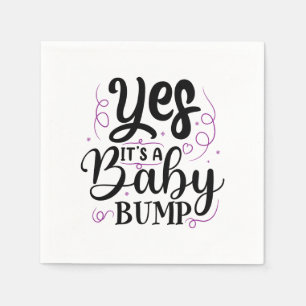 Serviette En Papier Oui, c'est une bosse de bébé - Faire-part de gross
