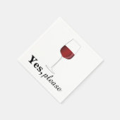 Serviette En Papier Oui, S'Il Vous Plaît Vin - Cocktail Napkin (Coin)