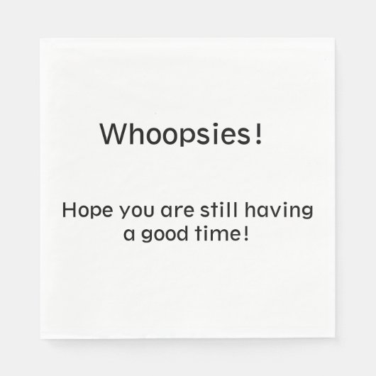 Serviette En Papier Oups ! (Devant)