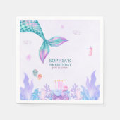Serviette En Papier Our Little Mermaid Birthday Party  (Devant)