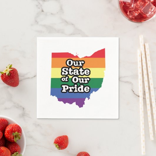 Serviette En Papier Our State of Our Pride Ohio (En situation)
