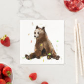 Serviette En Papier Ours (En situation)