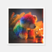 Serviette En Papier Ours arc-en-ciel (Devant)
