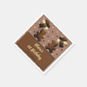 Serviette En Papier Ours au chocolat mignon serviettes d'anniversaire (Coin)