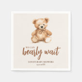Serviette En Papier Ours blanc mignon (Devant)