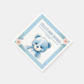 Serviette En Papier Ours bleu bouffant (Coin)