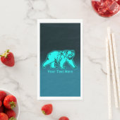 Serviette En Papier Ours bleu Kodiak (En situation)