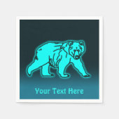 Serviette En Papier Ours bleu Kodiak (Devant)