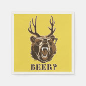 Serviette En Papier Ours, cerf ou bière (Devant)