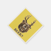 Serviette En Papier Ours, cerf ou bière (Coin)