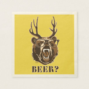 Serviette En Papier Ours, cerfs communs ou bière