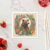 Serviette En Papier Ours Cottagecore (En situation)